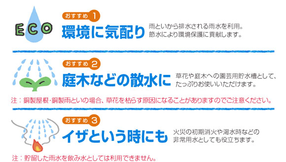 雨水利用システム商品 雨ためま専科